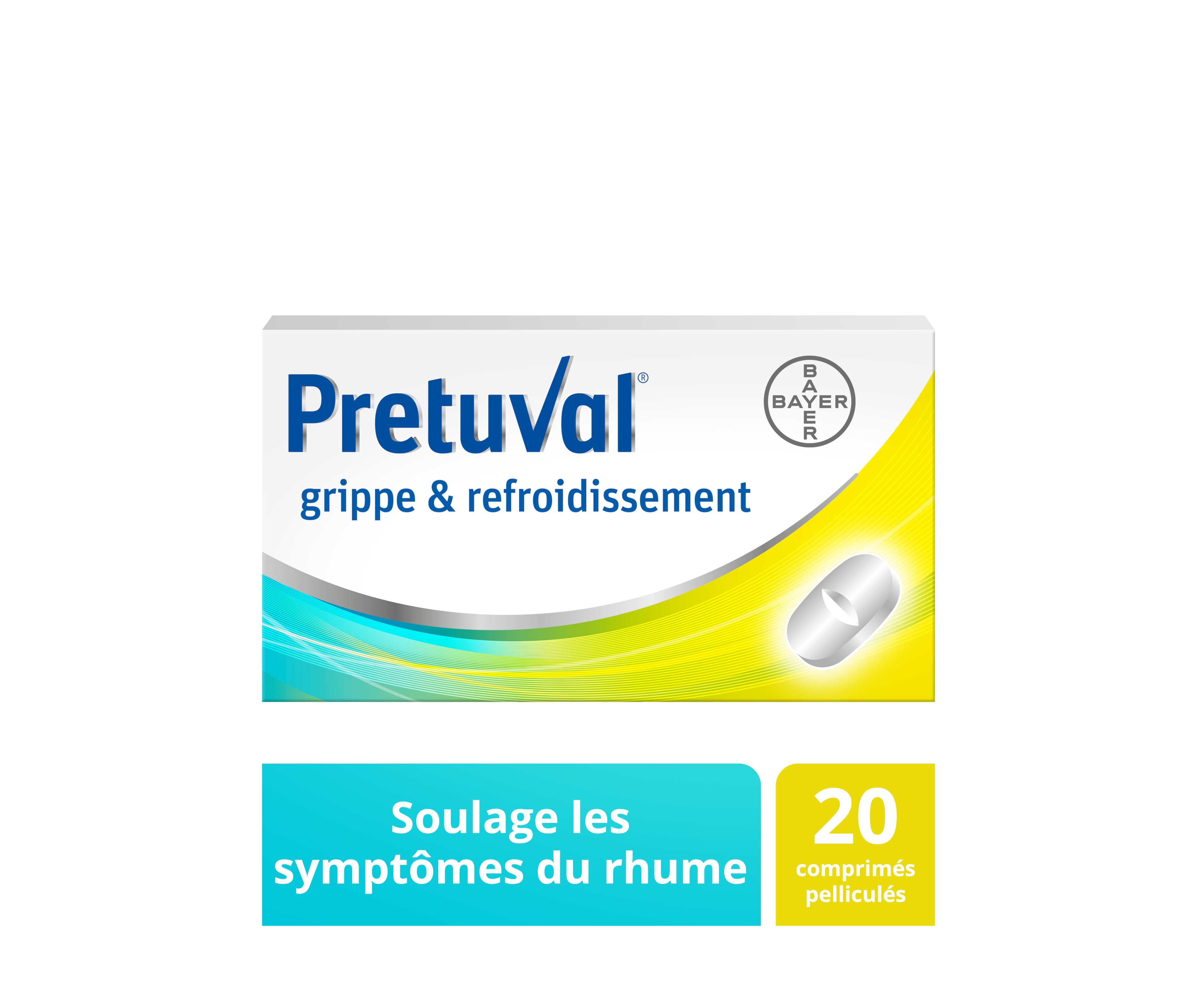 Pretuval® grippe & refroidissement – 20 comprimés pelliculés